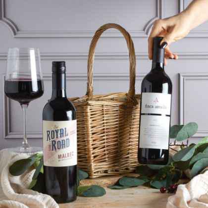 red wine duo gift basket
