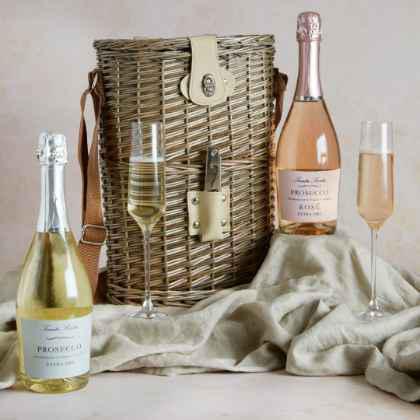 prosecco duo & wicker chiller carrier
