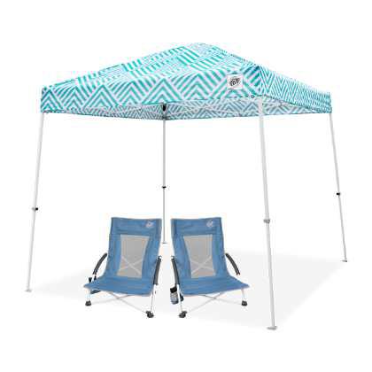 E-Z UP® Exclusive: Sprint® Geo Shelter & Low Sling Chair Bundle