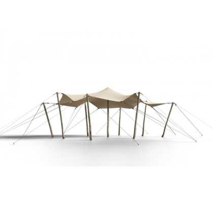 6.5m x 6.5m Small Triflexx Stretch Tent Canvas with Clamps (560 g/m²)