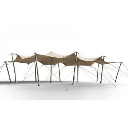 6.5m x 10m Medium Triflexx Stretch Tent Canvas with Clamps (560 g/m²)