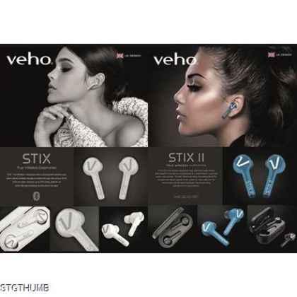 VEHO STIX CORDLESS EXECUTIVE EARPHONES.