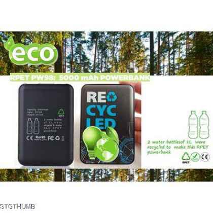ECO RPET 5000MAH POWERBANK.