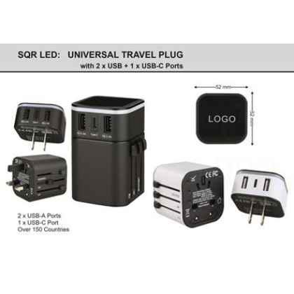 SQR LED TRAVEL PLUG.