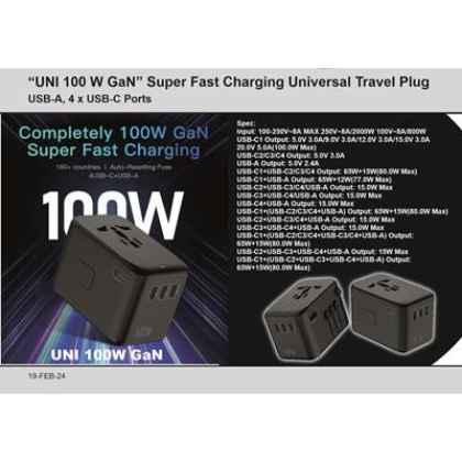 ONE WORLD PREMIUM ULTRA FAST UNIVERSAL TRAVEL PLUG.