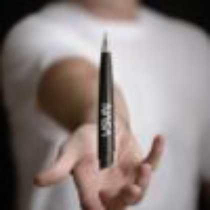 ECLIPSE SPACE PEN – BLACK WITH SLIVER NASA WORM LOGO ON BLISTERCARD 