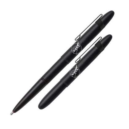 BULLET PEN – BLACK WITH WHITE NASA MEATBALL LOGO + CLIP