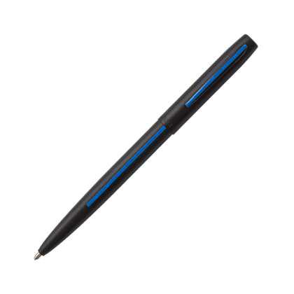 BLACK LAW ENFORCEMENT CAP-O-MATIC SPACE PEN WITH BLUE STRIPE