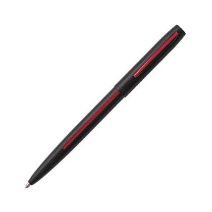BLACK FIREFIGHTER CAP-O-MATIC SPACE PEN WITH RED STRIPE