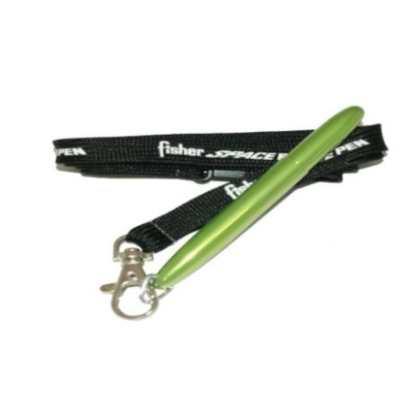 BULLET LIME GREEN WITH D RING BLACK FISHER LANYARD – f400lg-jr/lbk