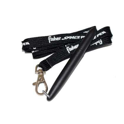 BULLET BLACK WITH D RING AND BLACK FISHER LANYARD – f400b-jr/lbk