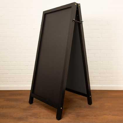 Tall and Narrow A-Frame Black Framed Chalkboard