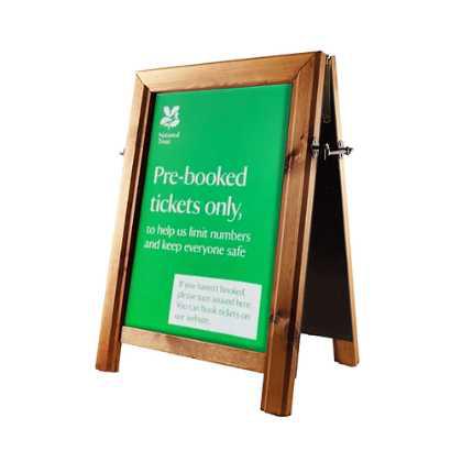 Secure B2 A-Frame Chalkboard & Poster Holder