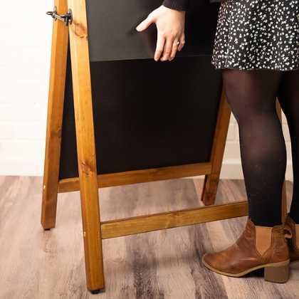 Reversible A-Frame Chalk Board