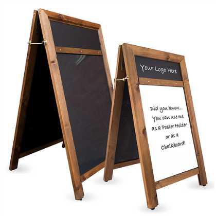 Header-Integrated Chalkboard Poster Holder
