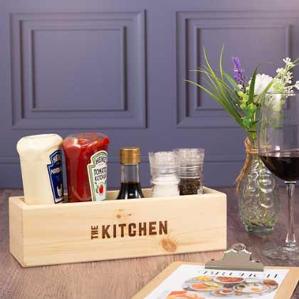 Natural Tabletop Condiment Holder
