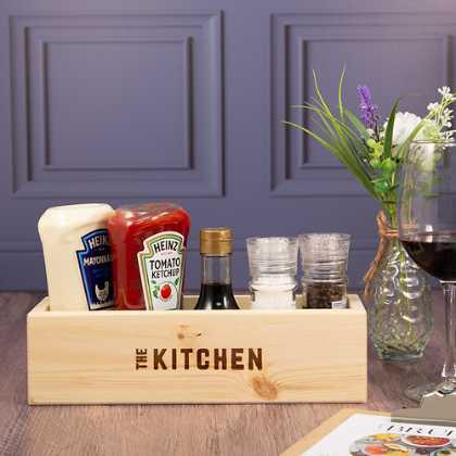 Natural Tabletop Condiment Holder