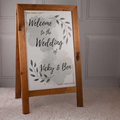 Wedding Pavement Signage