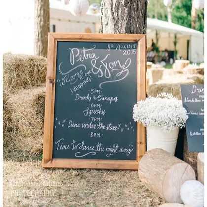 Rustic Framed Chalkboard Signage