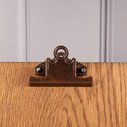 Freestanding Wooden Clipboard (Bronze clip)