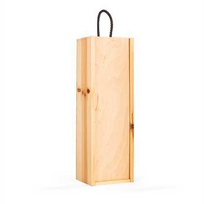 One Bottle Pine Sliding Lid Box (6 Pack)
