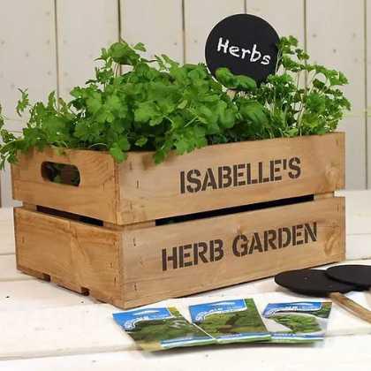Small Wooden Planter Crates