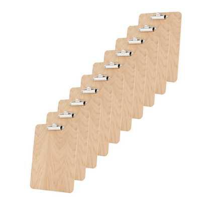 A5 Wooden Clipboards (10 Pack)