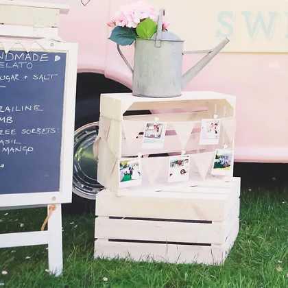 Rustic Wedding Wooden Crate for Flower Arrangements and Centrepieces