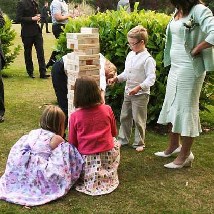 Garden Wedding Personalised Giant Tumbling Block Game