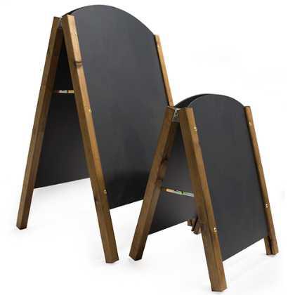 Curved Top A-Frame Pavement Chalkboard