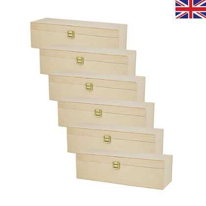 Deluxe One Bottle Hinged Lid Wine Box (6 Pack)