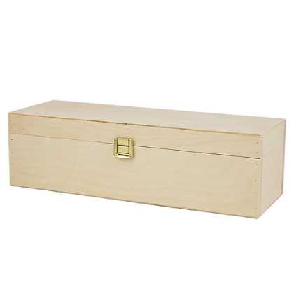 Deluxe One Bottle Hinged Lid Wine Box (6 Pack)