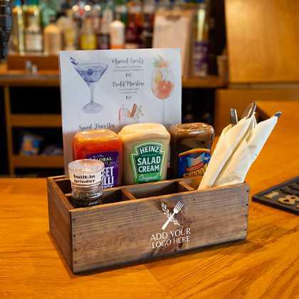 Wooden Multi-Compartment Holder