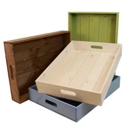 Large Rustic Wooden Crate With Handles
