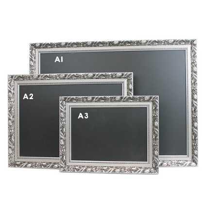 Ornate Silver Framed Chalkboards