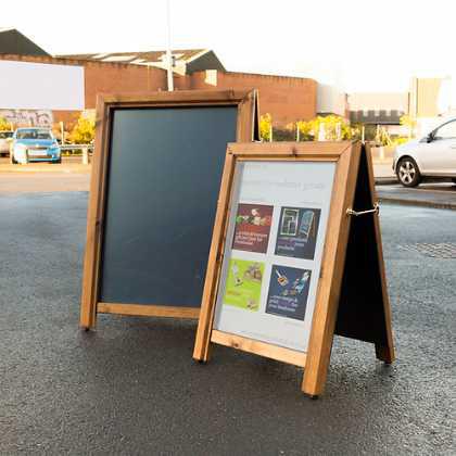 Secure A-Board Chalkboard Poster Holder