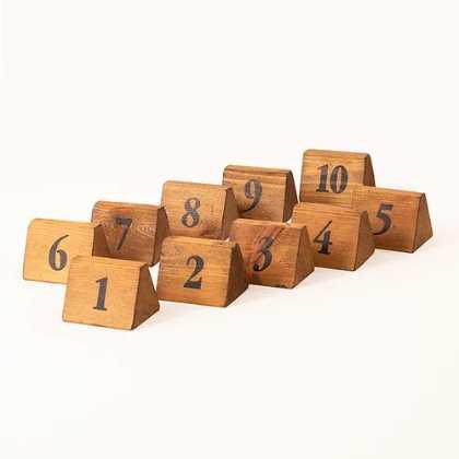 Wooden Triangle Table Numbers