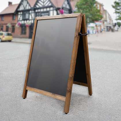 Dual-Purpose Chalkboard Poster Holder A-Frame Stand