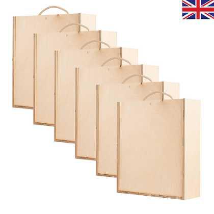 Deluxe Three Bottle Wine Box (6 Pack)