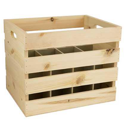 Twelve Bottle Wooden Wine Crate
