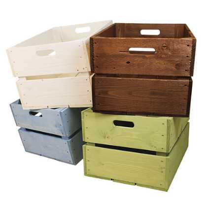 Large Heavyweight Wooden Planter Crate