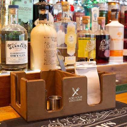 Cutlery and Condiment Wooden Organiser