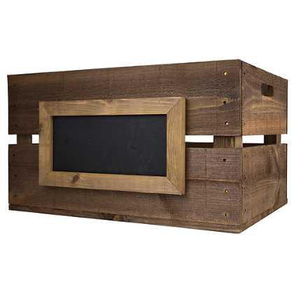 Wooden Planter Crate With Chalkboard