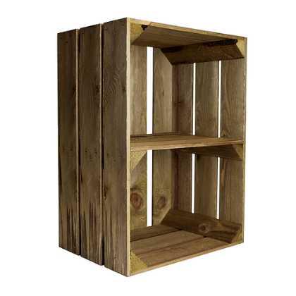 Rustic Wooden Crates with Shelf (Portrait)