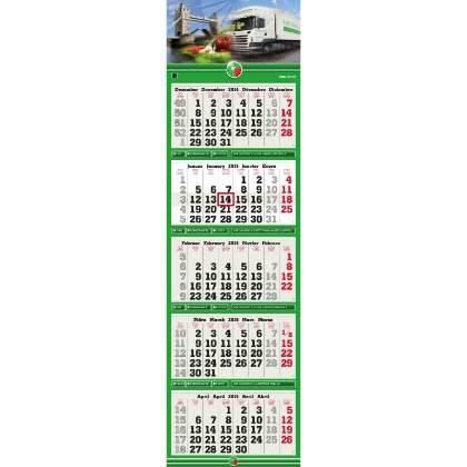5 Month Calendar Super 1 Cinco Wall Planner & Calendar