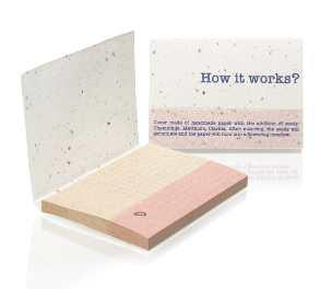 Grass paper sticky notes in seed paper softcover