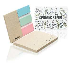 Grass paper sticky notes set in seed paper softcover