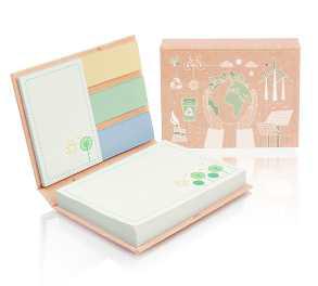 Sticky notes set in hardcover KRAFT