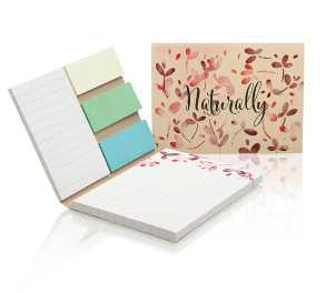Sticky notes set in softcover KRAFT
