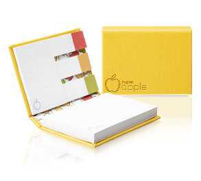 Sticky notes set made of recycled paper in Newapple hardcover